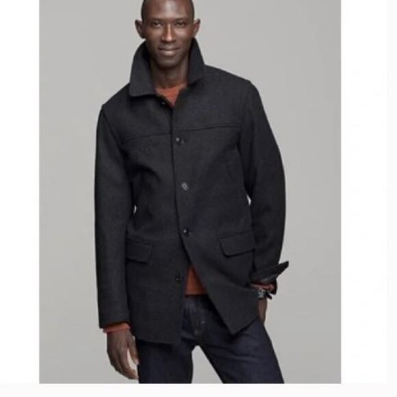 J. Crew Other - J.Crew Vintage Y2K Men's University Jacket Wool Pea Coat Thinsulate Gray Small